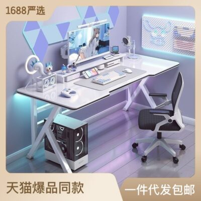 Bàn trò chơi cặp đôi thể thao điện tử cô gái da trắng phát sóng trực tiếp phòng ngủ tại nhà bàn bộ bàn ghế đôi bàn máy tính để bàn