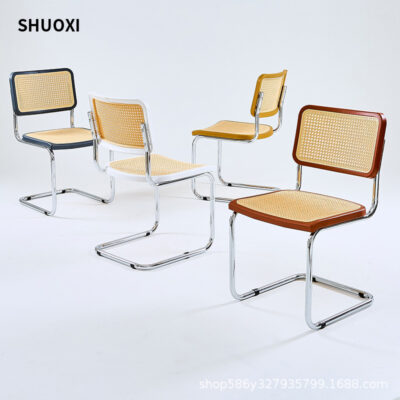 Ghế mây, tựa lưng Bắc Âu, ghế ăn thiết kế tại nhà, ghế cũ, quán cà phê nổi tiếng Internet, ghế giải trí Tuo Ji