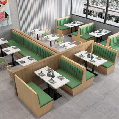 Nhà hàng sàn ghế sofa quán cà phê burger nhà hàng thịt nướng Lẩu khách sạn căng tin bảng điều khiển bàn ăn thương mại kết hợp ghế