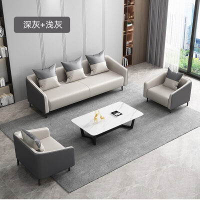 Sofa văn phòng và bàn cà phê kết hợp, đơn giản, hiện đại, giản dị, tiệc chiêu đãi doanh nghiệp, Đẹp sang trọng cho ba người, văn phòng nhỏ