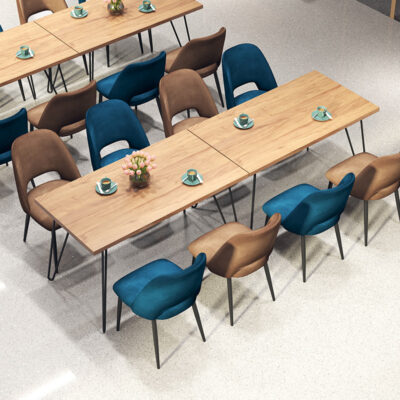 Internet cửa hàng nổi tiếng quán cà phê sắt rèn Bàn ghế ăn gỗ nguyên khối Nhà hàng phương Tây tráng miệng quán trà sữa Bàn ghế giải trí kết hợp có thể tùy chỉnh