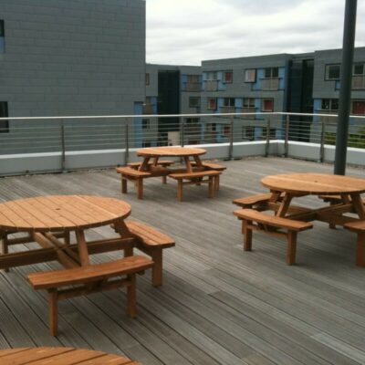 Bộ kết hợp một mảnh gỗ nguyên khối của Mỹ giải trí ngoài trời thương mại căng tin quán bar nhà hàng cafe bàn ghế cửa hàng trà sữa