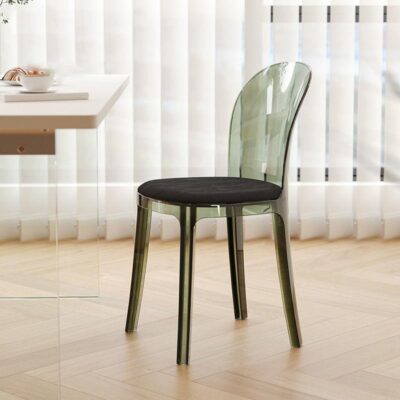 Bắc Âu Acrylic Ghế Ăn Tại Nhà Thiết Kế Sáng Tạo Trong Suốt Ghế Nhà Hàng Cà Phê Phổ biến Internet Ins Tựa Lưng Bàn Ghế