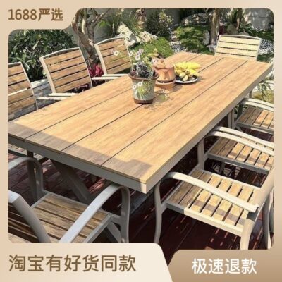 Ngoài trời bàn ghế sân vườn cafe sân vườn ban công ngoài trời bàn ghế ngoài trời bộ bàn ghế ăn gỗ nhựa