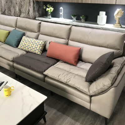 Ý tối giản Đẹp sang trọng sofa vải phòng khách công nghệ vải hiện đại căn hộ nhỏ đơn giản hoàn chỉnh bộ bàn cà phê kết hợp
