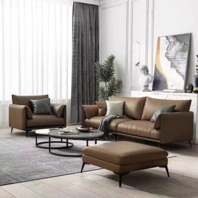 Kết hợp ghế sofa văn phòng và bàn cà phê, quầy lễ tân kinh doanh hiện đại đơn giản, đàm phán, phòng khách ba chỗ ngồi giản dị của Ý