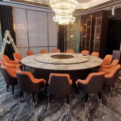 đẹp sang trọng đơn giản bàn tròn xoay tự động đá phiến có bàn xoay bàn ăn xoay tự động bàn tròn lớn nhà hàng khách sạn bàn tiệc đẹp sang trọng