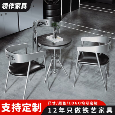 Bàn ghế phong cách công nghiệp hoài cổ kết hợp âm nhạc thanh rõ ràng thanh cửa hàng trà sữa cafe nhà hàng phương tây bàn ghế ăn