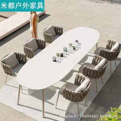 Sofa Giải Trí ngoài trời: Kết Hợp Biệt Thự Vườn Bằng Ghế Mây Bắc Âu