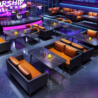 Đèn hoài cổ sang trọng phong cách âm nhạc nhà hàng thanh sàn sofa cafe thịt nướng cửa hàng rõ ràng thanh quán rượu bàn ghế kết hợp