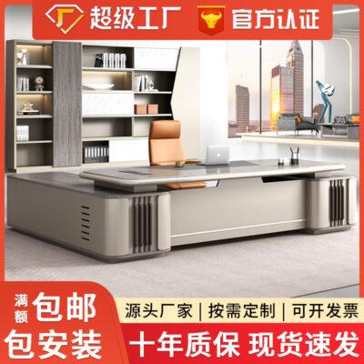 Bàn lãnh đạo nhẹ sang trọng, bàn chủ tịch, bàn lớn sơn màu, bàn sếp, bàn ghế giám đốc văn phòng kết hợp