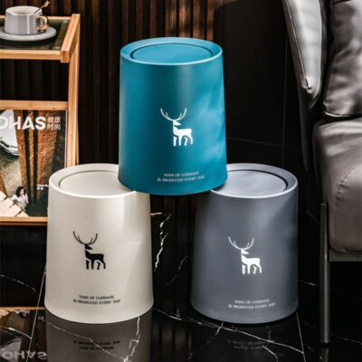 Bắc Âu Đơn Giản Không Nắp Thùng Rác Cho Gia Đình Phòng Khách Nhà Bếp Phòng Tắm Văn Phòng 2 Lớp Nhật Bản Giỏ Đựng Giấy Sáng Tạo