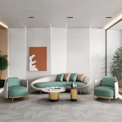 Phong cách Bắc Âu Phổ biến trên Internet phòng khách ghế sofa cong bàn cà phê kết hợp Đẹp hình dạng đặc biệt sang trọng căn hộ nhỏ cửa hàng quần áo lễ tân thẩm mỹ viện