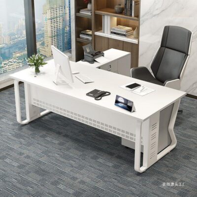 Nội thất văn phòng bàn ông chủ bàn tổng thống đơn bàn điều hành hiện đại đơn giản bàn quản lý bàn giám sát bàn ghế kết hợp