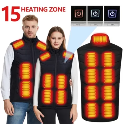 15/9 Khu Vực Làm Nóng Áo Vest Nam Nữ Áo Giữ Nhiệt Mùa Đông USB Sưởi Ấm Áo Vest Tự Làm Nóng Áo Giữ Nhiệt Làm Nóng Xuống Áo Warmte Áo Vest