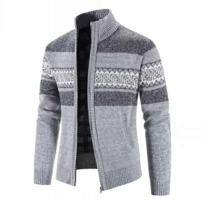 2022 Mới Áo Len Nam Thu Đông Ấm Cashmere Len Dây Kéo Áo Len Cardigan Người Áo Đan Sweatercoat Nam Mặc Áo Vải
