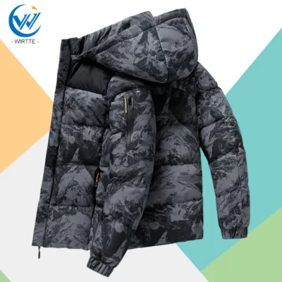 2023 Thu Đông Nam Áo Khoác Ngoài Parkas Ngụy Trang Áo Khoác Chống Gió Chống Nước Ngoài Trời Áo Khoác Oversize Ấm Áo Khoác Nam