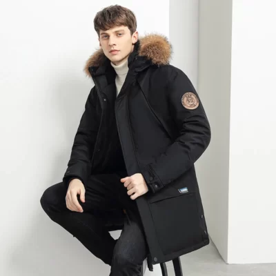 Năm 2023 Nam Có Mũ Trùm Đầu Parkas Áo Khoác Dài Phong Cách Thời Trang Mùa Đông Parkas Áo Chống Thấm Làm Dày Ấm Áo Khoác Nam Chống Gió Quần Áo