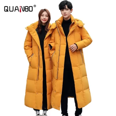2023 Áo khoác chống lạnh mùa đông Coed mới -30 nam nữ chất lượng cao X-Dài (Mùa đông) Thương hiệu thời trang ấm áp màu đỏ Parkas 5XL