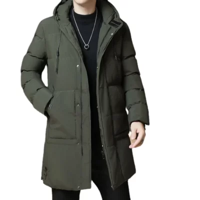 2023 Mới Đệm Bông Áo Nam Mùa Đông Trung Dài Thanh Niên Parkas Phiên Bản Hàn Quốc Có Mũ Trùm Đầu Chống Gió Thoải Mái Thường Ngày Áo Khoác