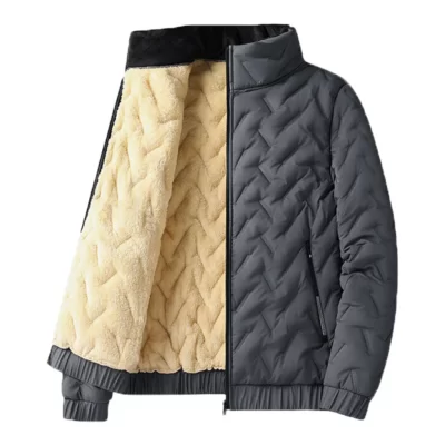 Mùa Đông 2023 Mới Ấm Áp Cho Nam Lambswool Làm Dày Nam Quần Áo Thời Trang Vừa Vặn Áo Khoác Oversize Xuống Áo Khoác 8XL