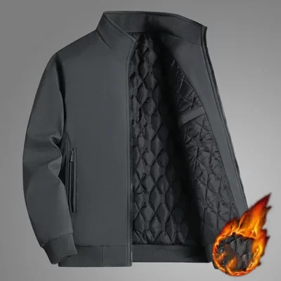 BROWON Plus Kích Thước 8xl Áo Khoác Nam 2023 Dày Cổ Áo Đứng Chắc Chắn Áo Khoác Mùa Đông Nam Chống Thấm Nước Ấm Áp Phong Cách Doanh Nhân Nam áo khoác