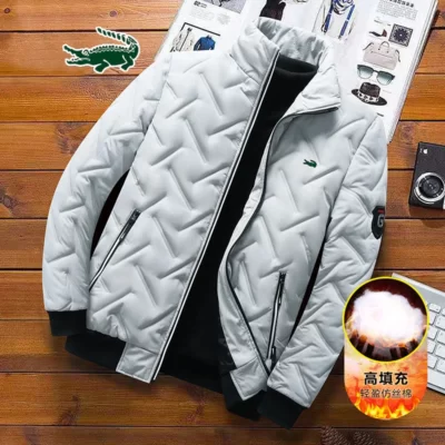 Thương Hiệu Áo Khoác Nam Thời Trang Chắc Chắn Áo Dày Áo Cổ Đứng Chống Lạnh Lớn Đệm Nam Thời Trang