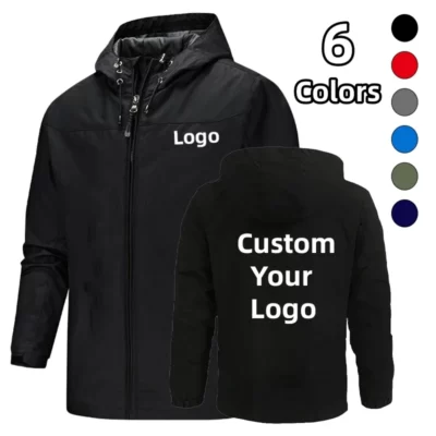 Tùy chỉnh logo của bạn Áo khoác chống nước chống gió thoáng khí Áo khoác nam thời trang ngoài trời Áo khoác leo núi Áo khoác huấn luyện