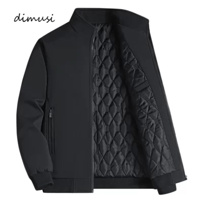 DIMUSI Mùa Đông Áo Khoác Bomber Nam Thời Trang Nam Nhiệt Parkas Áo Khoác Áo Khoác Ngoài Cổ Điển Áo Gió Áo Nam Thương Hiệu Quần Áo