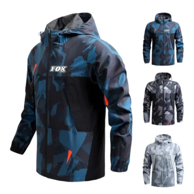FOX Đội Đua Xe Đạp Xe Máy Chống Nước MTB Quần Áo Nam Xe Đạp Áo Khoác Đường Xe Đạp Áo Gió Chaqueta Invierno Ciclismo