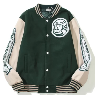 Hip Hop Nam Varsity Áo Khoác Bông Tai Kẹp Vintage Áo Khoác Bomber Phi Hành Gia Rời Thể Thao Bóng Chày Đồng Nhất Bạn Trai Phong Cách Dạo Phố Mới