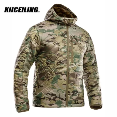 KIICEILING ESG Multicam Chiến Thuật Áo Khoác Nam Mùa Đông Ấm Áp Chống Nước Quân Sự Ngụy Trang Parkas Áo Khoác Nữ Xuống Quần Áo