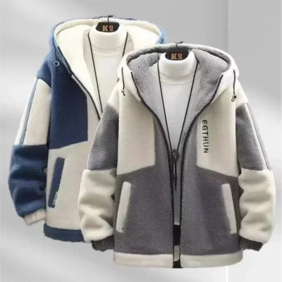 Nam Hàn Quốc Mùa Đông Dây Kéo Cardigan Mùa Thu Trang Dày Áo Ấm Nam Dây Nhảy Dệt Kim Áo Lạnh Lông Nhân Tạo Áo Len Len
