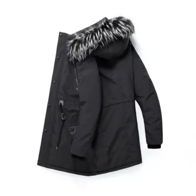 Nam Có Mũ Trùm Đầu Parkas Áo Khoác Mùa Đông Đệm Bông Ấm Áp Quân Sự Nam Có Mũ Trùm Đầu Trang Dày Dài Áo Khoác Ngoài Áo Gió Ấm Áo
