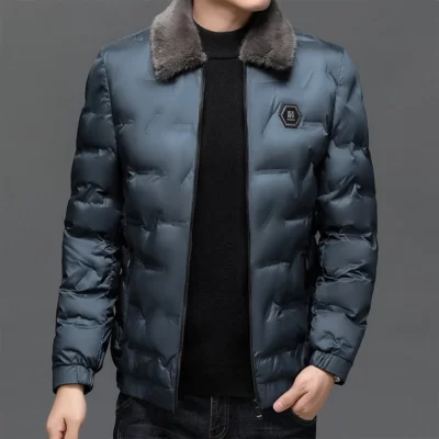 Nam Mùa Đông Áo Gió Áo Khoác Thương Hiệu Mới Cổ Lông Thời Trang 2023 Làm Dày Áo Khoác Ngoài Parkas Áo Khoác Nam Quần Áo Chất Lượng Hàng Đầu