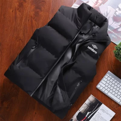 Áo Vest UMBRO Cotton Nam, Quần Áo Giữ Nhiệt Không Tay Màu Đen, Mặc Ngoài Dày, Chống Lạnh, Áo Khoác Ngoài, Mùa Đông, Mới, 2023