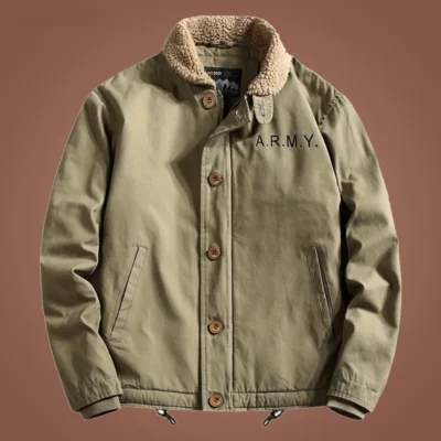 Nam Vintage Mùa Đông Ấm Làm Dày Cashmere Lót Áo Dù Nam Quân Đội Áo Khoác Bomber Áo Gió Thường Ngoài Trời Áo Khoác