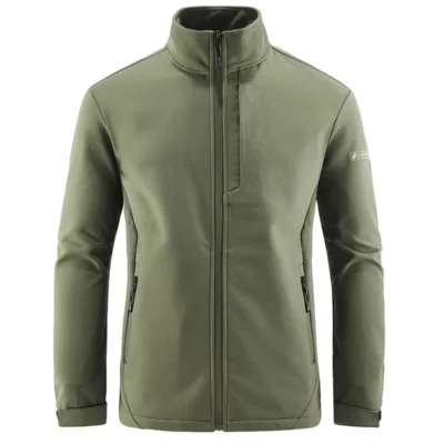 Nam Thu Đông Chiến Thuật Vỏ Mềm Áo Ngoài Trời Lót Lông Cừu Full Zip Nhiều Túi Chống Gió Ấm Đi Bộ Đường Dài Trượt Tuyết Safari Áo Khoác