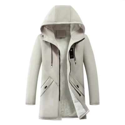 Nam Cotton Chống Gió Đồng Màu Áo Khoác Parkas Áo Khoác Nam Dài Có Mũ Áo Khoác Mùa Đông Mới Ấm Dày Trang Parkas Áo Khoác