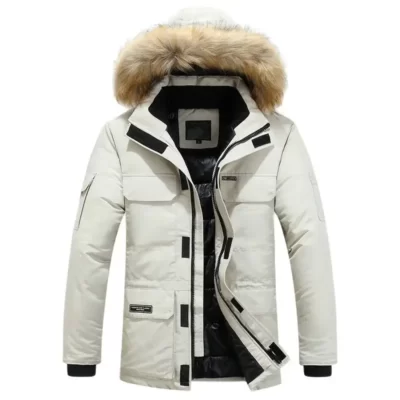 Nam Áo khoác mùa đông Parkas Áo khoác Nam Áo khoác mùa đông Thời trang có mũ trùm đầu Parkas Áo khoác mùa đông ấm áp Nam dày thường ngày Cổ gập