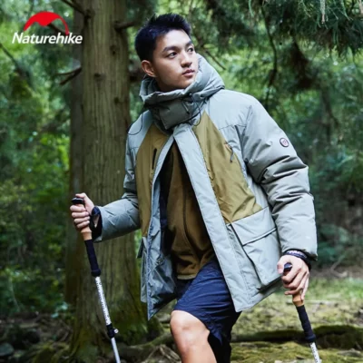 Naturehike 95% Ngỗng Xuống Áo Khoác Có Mũ Trùm Đầu Mùa Đông Ấm Lên Đi Bộ Đường Dài Áo Khoác Áo Gió Chống Thấm Nước Dành Cho Nam Leo Núi Quần Áo