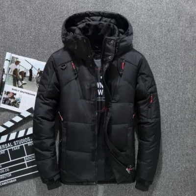 Mới Chất Lượng Cao Vịt Trắng Dày Nam Xuống Áo Khoác Tuyết Parkas Nam Ấm Có Mũ Trùm Đầu Chống Gió Mùa Đông Xuống Áo Khoác Áo Khoác Ngoài