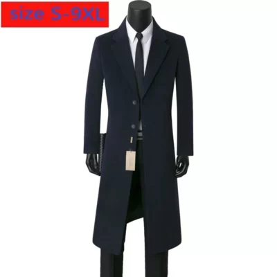Mới Nam Cashmere Áo Liền Quần Windswear Phong Cách Nút Bấm Len Cổ X-Dài Áo Len Dày Chất Lượng Cao Plus Kích Thước s-7XL 8XL 9XL