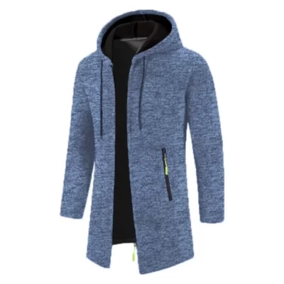Mới Nam Có Mũ Mùa Thu Ấm Áo Khoác Oversize Áo Nỉ Dây Kéo Mùa Đông Đồng Màu Hàng Đầu Cho Du Lịch Ngoài Trời
