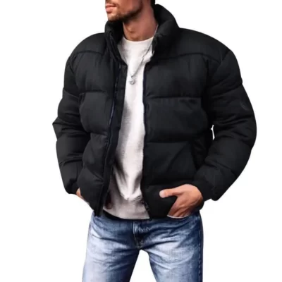 Nam Mới Mùa Đông Cotton Quần Áo Cotton Áo Khoác Mùa Đông Cổ Đứng Xuống Áo Bông Dày Nam Áo Khoác Cotton