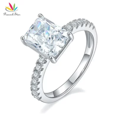 Nhẫn đính hôn kim cương Peacock Star 3 Carat Bạc 925 CFR8336