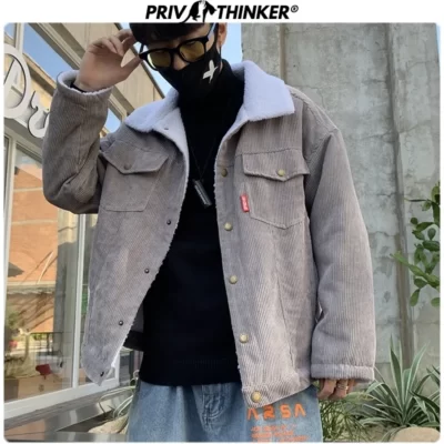 Privathinker Nam 2020 Thu Đông Làm Dày Ấm Ren Định Áo Khoác Nam Áo Khoác Ngoài Hip Hop Áo Khoác Nam Teen Casual Áo Nhiều Màu Sắc