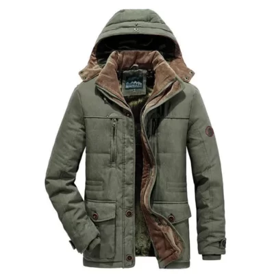 Dày Ấm Áo Dài Dày Lông Cừu Có Mũ Trùm Đầu Chống Thấm Nước Parkas Áo Khoác Áo Khoác Mùa Đông Mới Nam Áo Khoác Ngoài Thời Trang Túi Áo Khoác Dù nam
