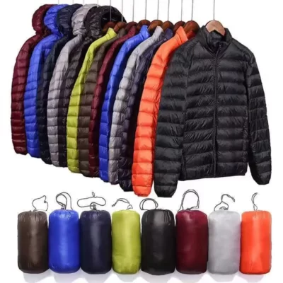 Siêu Nhẹ Xuống Áo Lông Vũ Cotton Áo Thu Đông Nam Dài Tay Dây Kéo Chống Nước Nhẹ Cho Nữ Oversize