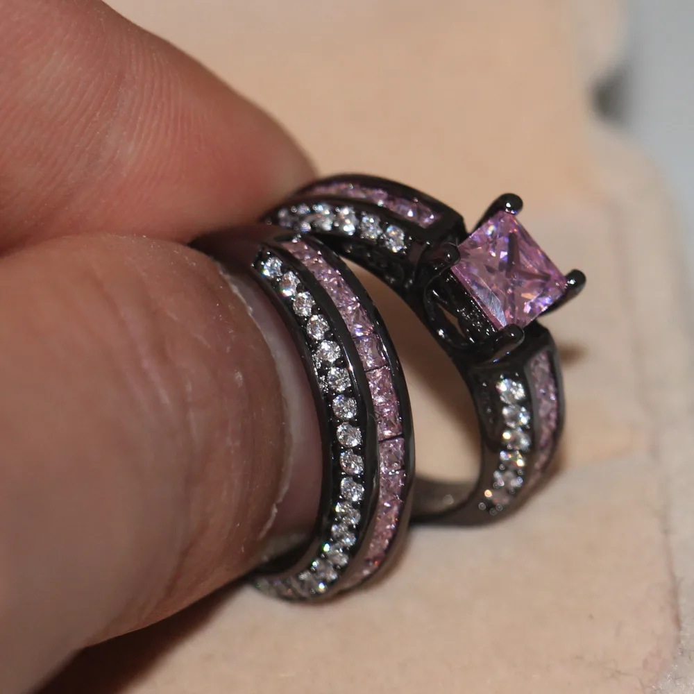 Vintage-Pink-Diamond-Ring-Sets-10KT-Black-Gold-Filled-Engagement-Wedding-Band-Rings-for-women-Bridal-3.webp